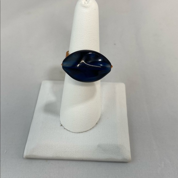 KoolKlay Jewelry - Handmade Jewelry Blue Glass Bead Natural Copper